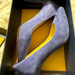 Cole Haan blue suede heel